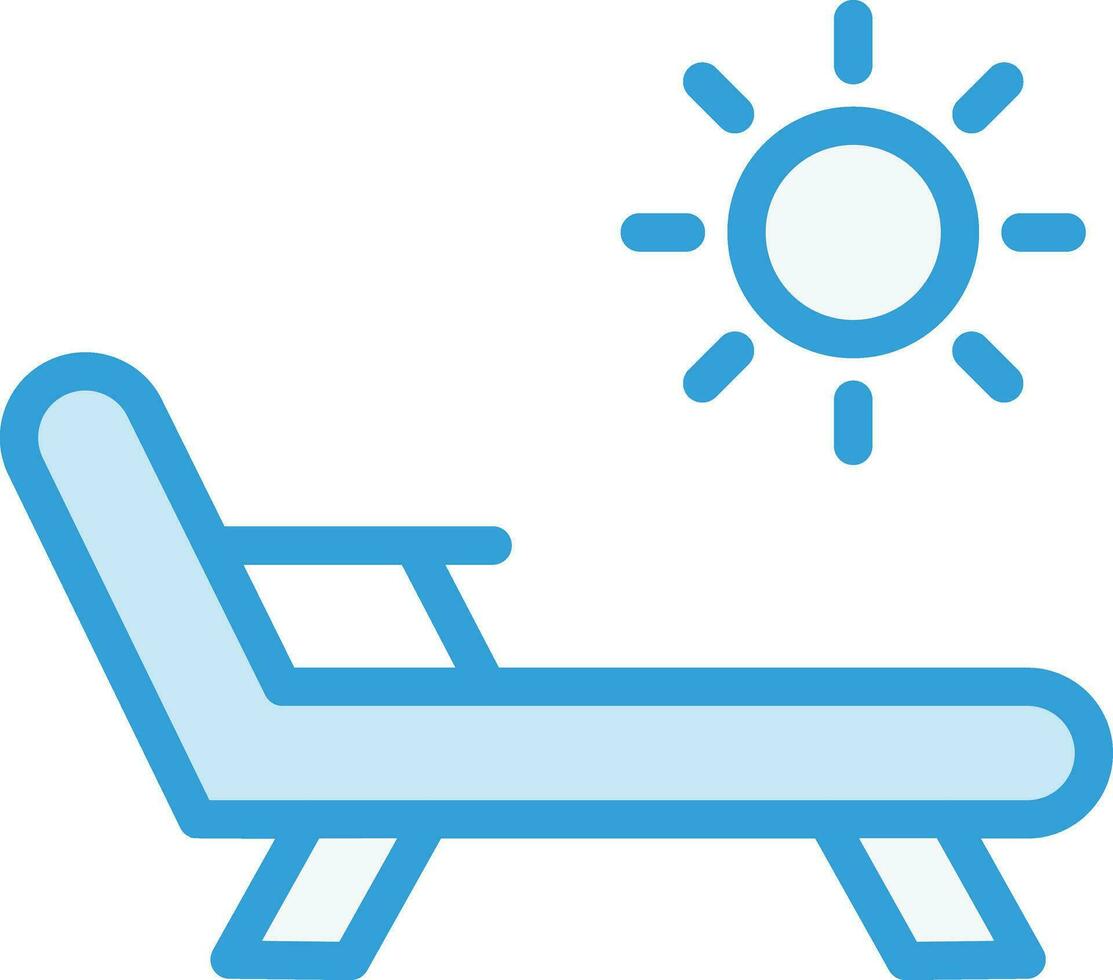 Deck Chair Vector Icon Design Illustration