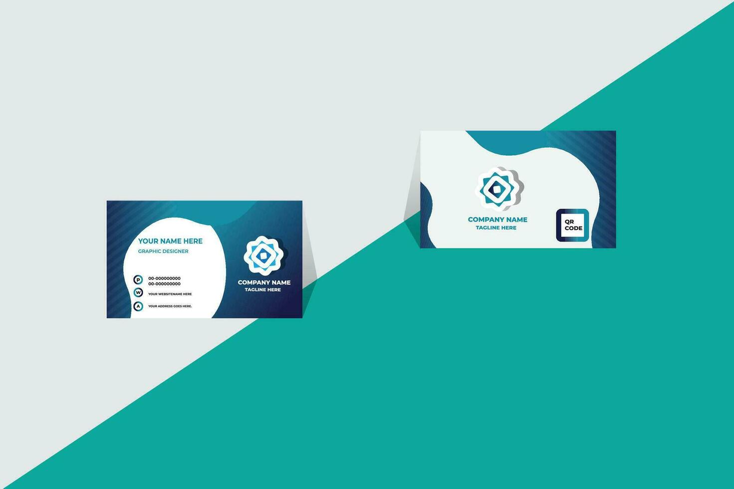 Creative modern clean and simple corporate business card template design vector