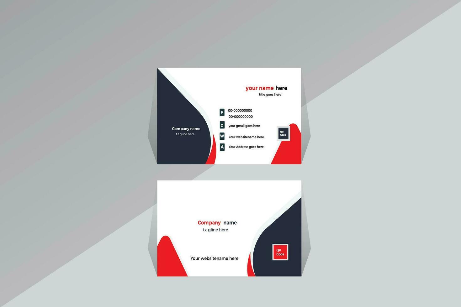 Creative modern clean and simple corporate business card template design vector
