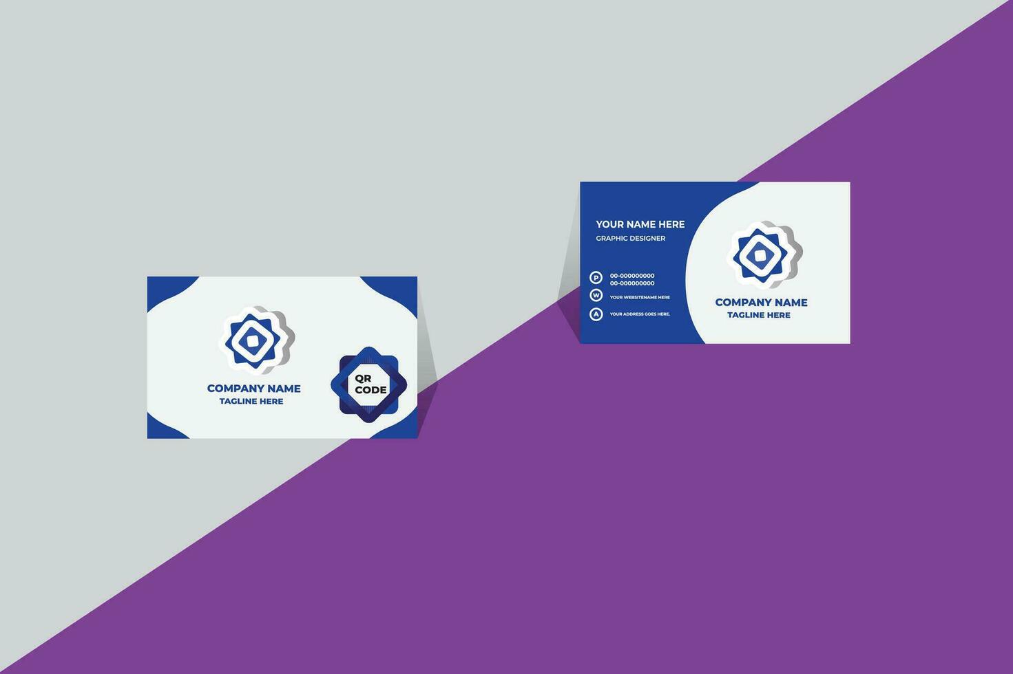 Creative modern clean and simple corporate business card template design vector