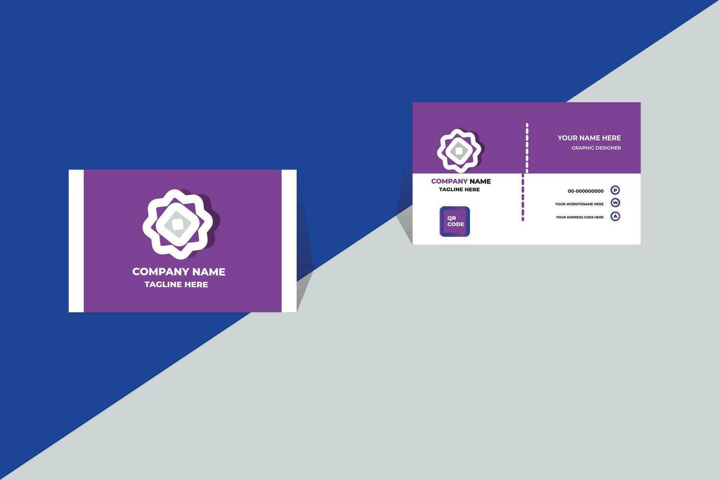 Creative modern clean and simple corporate business card template design vector