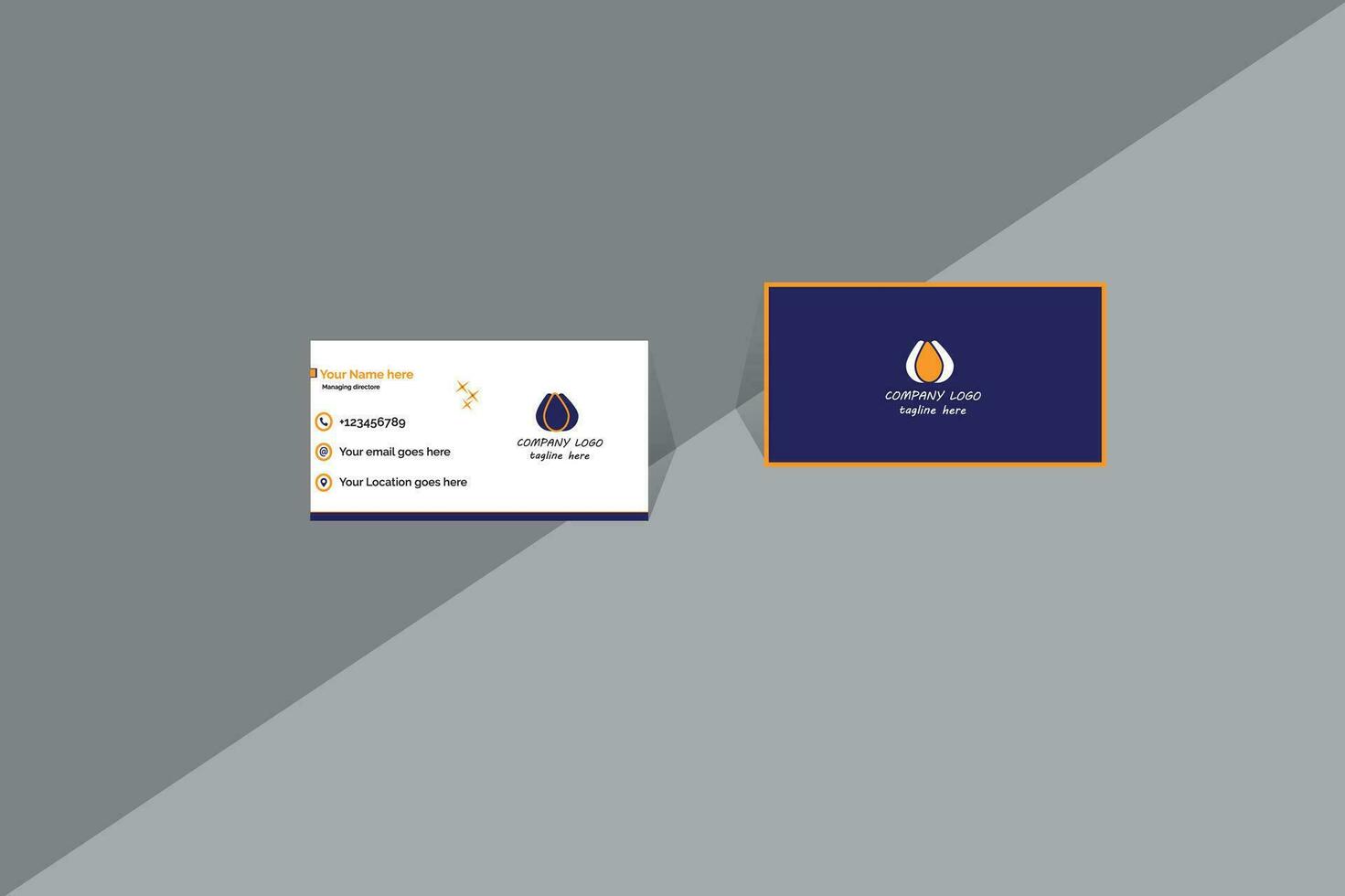 Creative modern clean and simple corporate business card template design vector