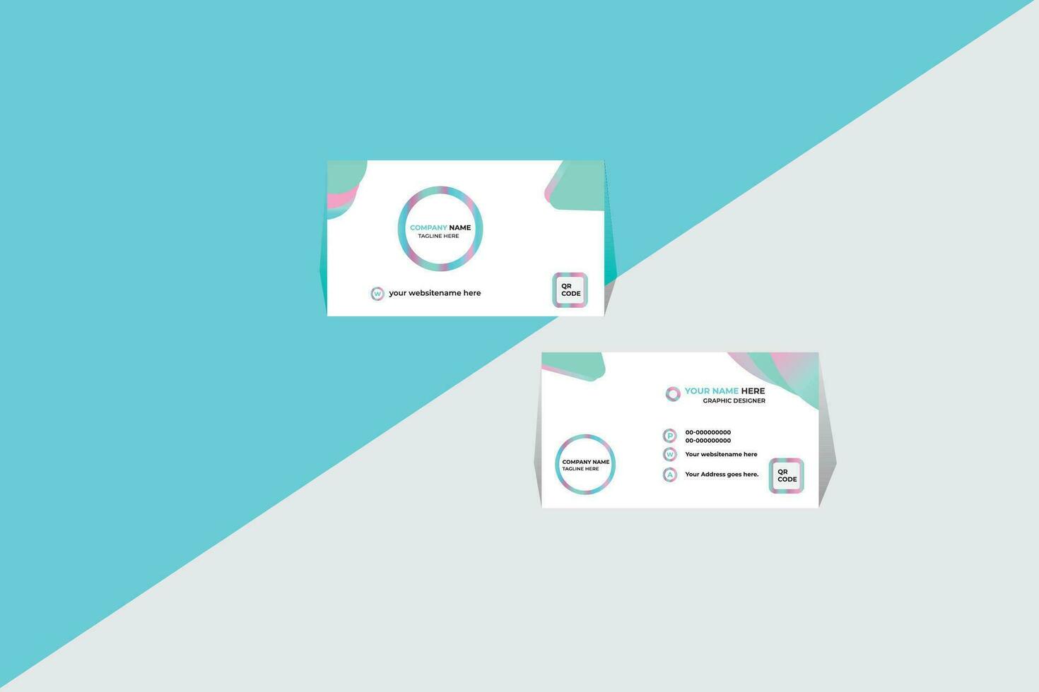 Creative modern clean and simple corporate business card template design vector