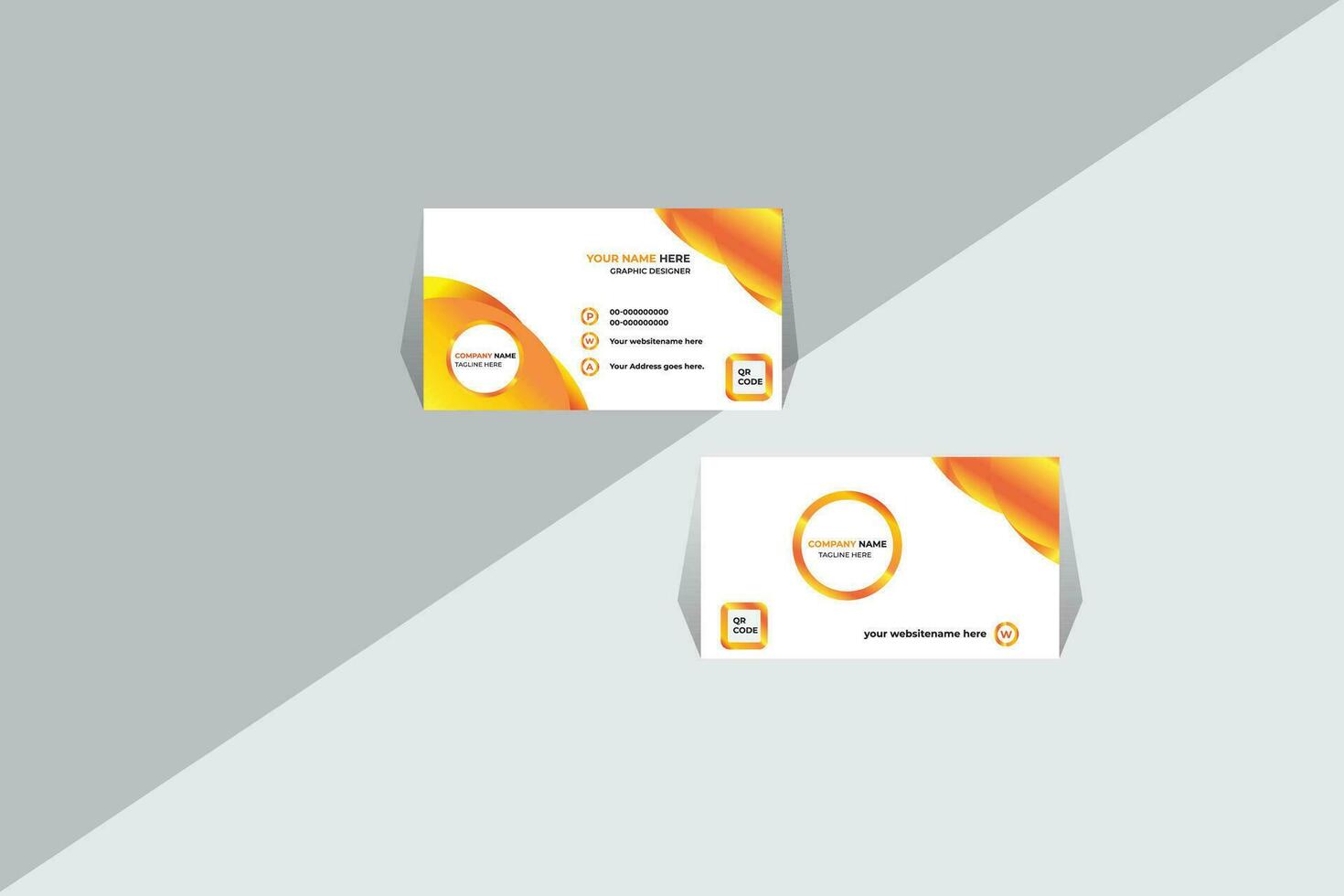 Creative modern clean and simple corporate business card template design vector