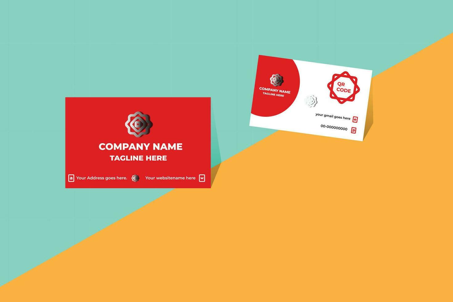 Creative modern clean and simple corporate business card template design vector