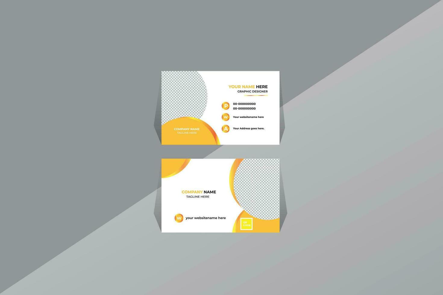 Creative modern clean and simple corporate business card template design vector