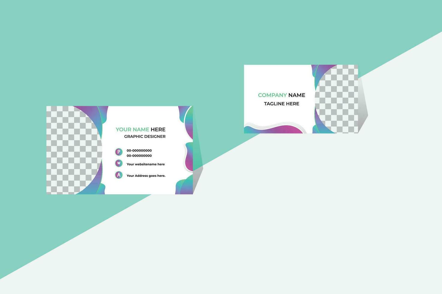 Creative modern clean and simple corporate business card template design vector