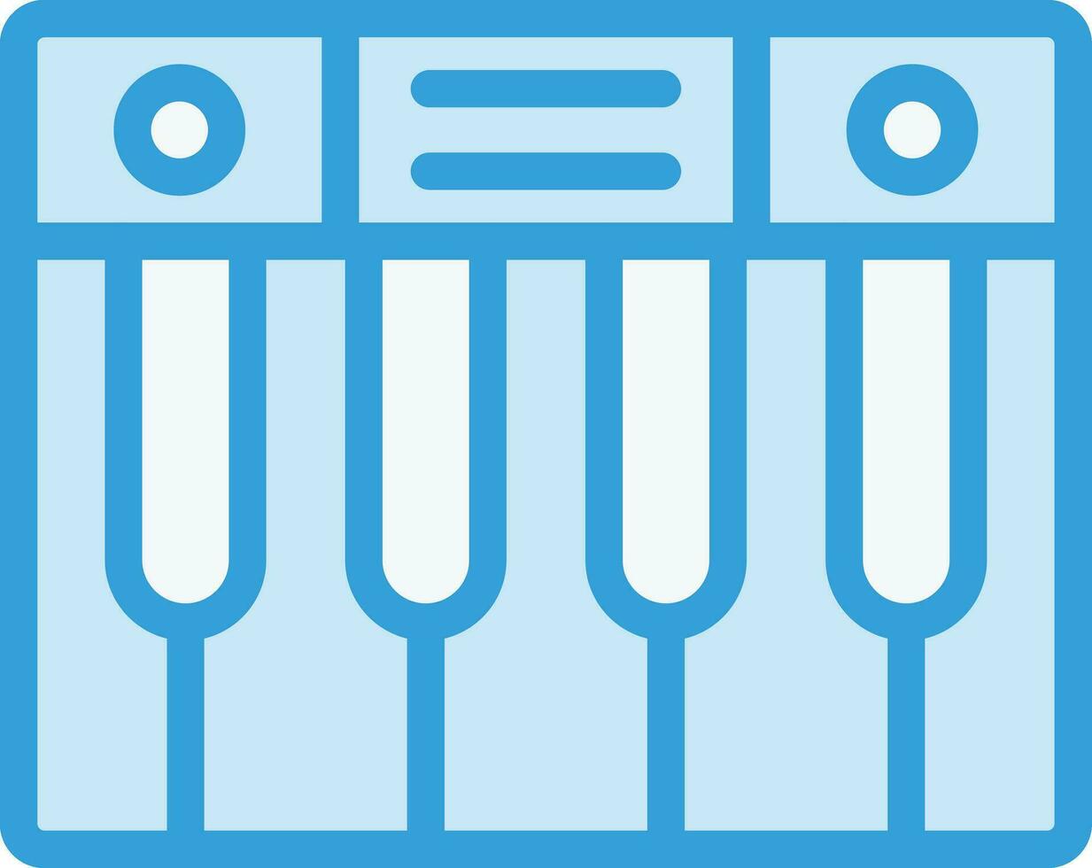 ilustración de diseño de icono de vector de piano