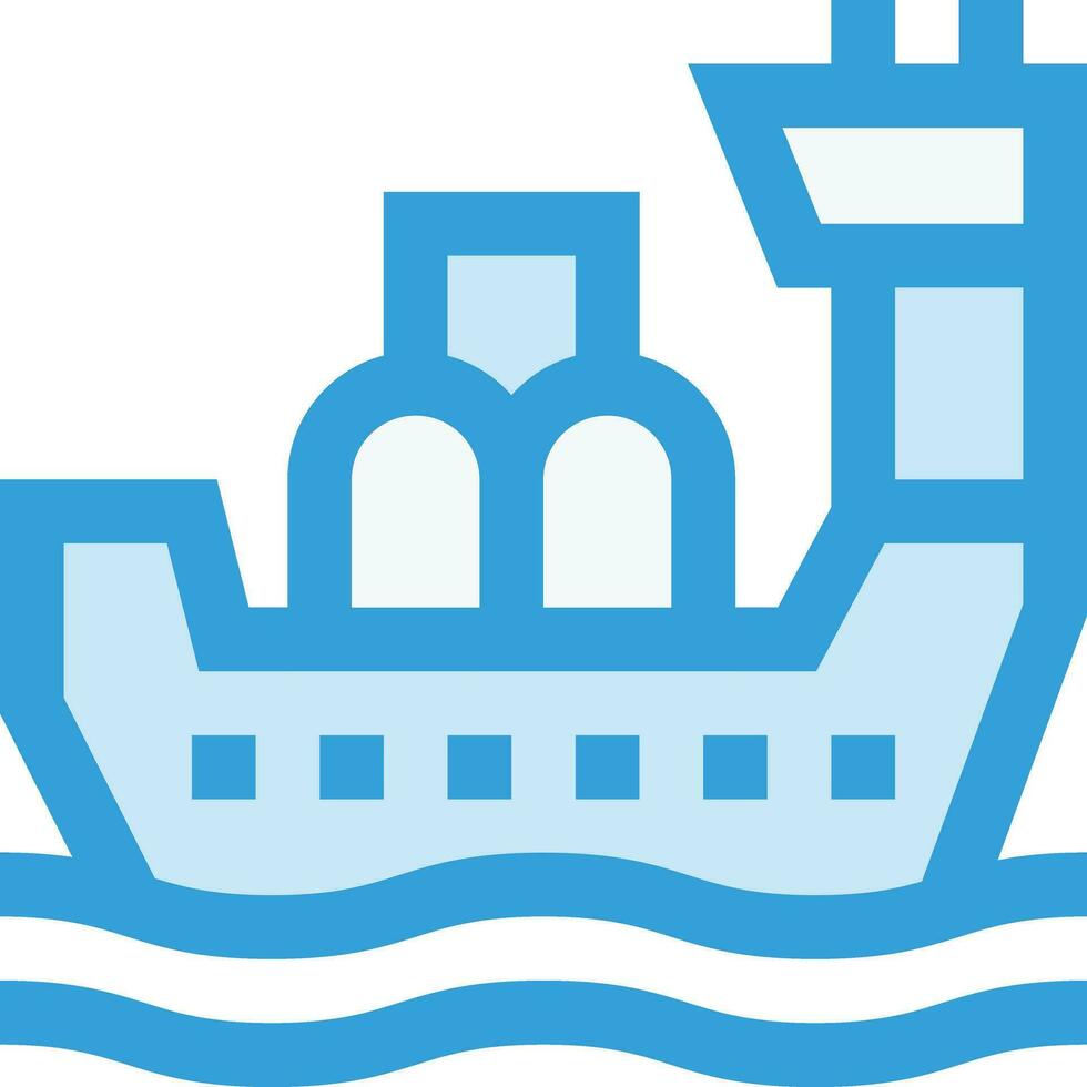 Drilling Boat Vector Icon Design Illustration