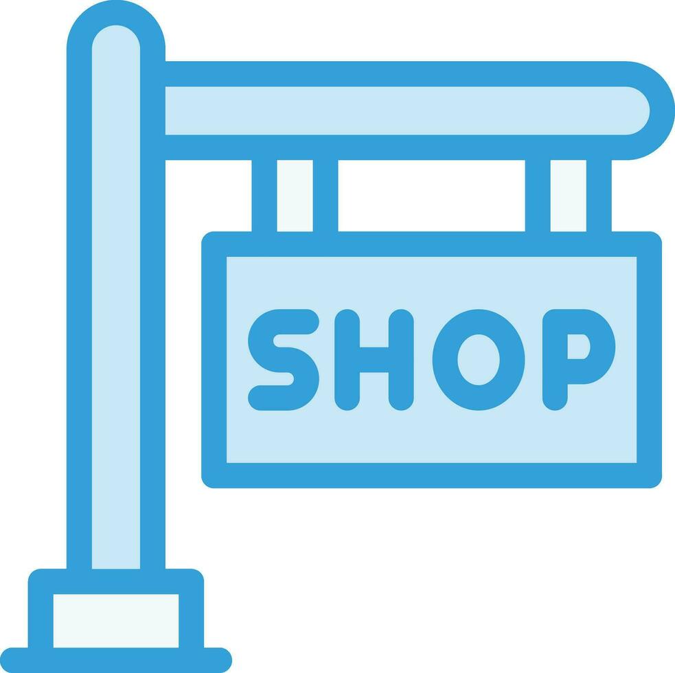 Shop Sign Vector Icon Design Illustration