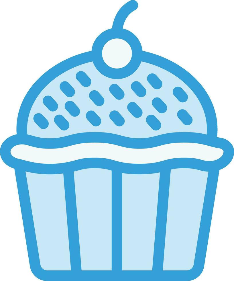 ilustración de diseño de icono de vector de cupcake