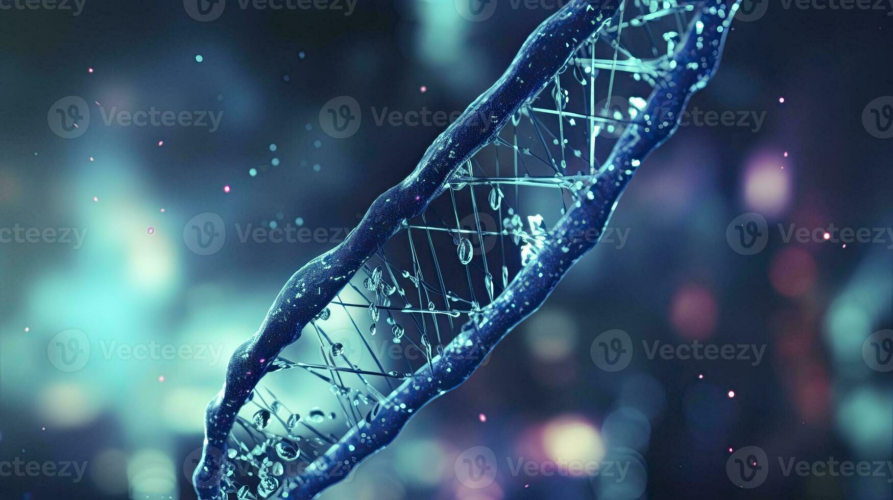 DNA chemical elements science futuristic background, Generative AI photo