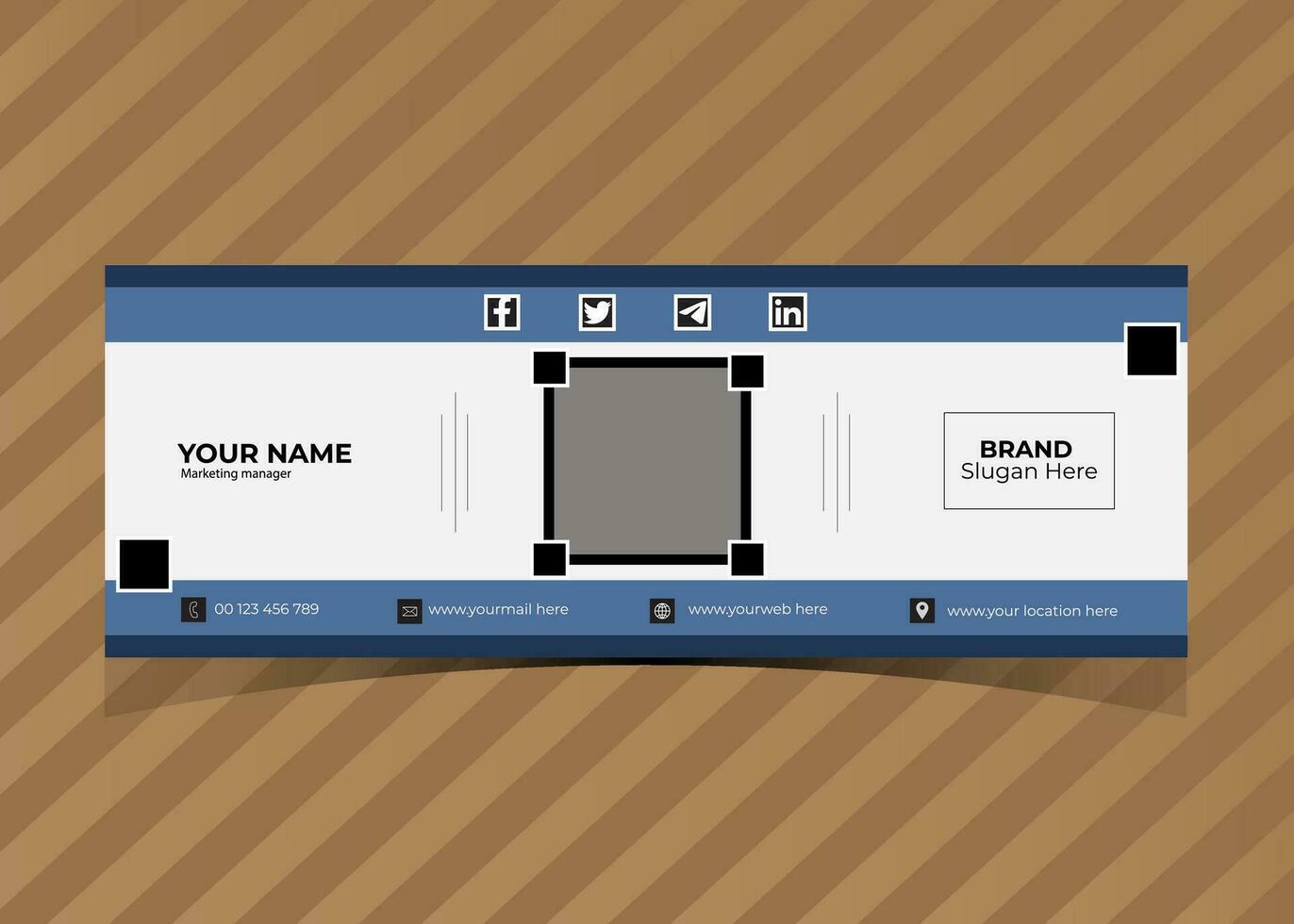 Simple and Stylish Email Signature Designs for Business vector