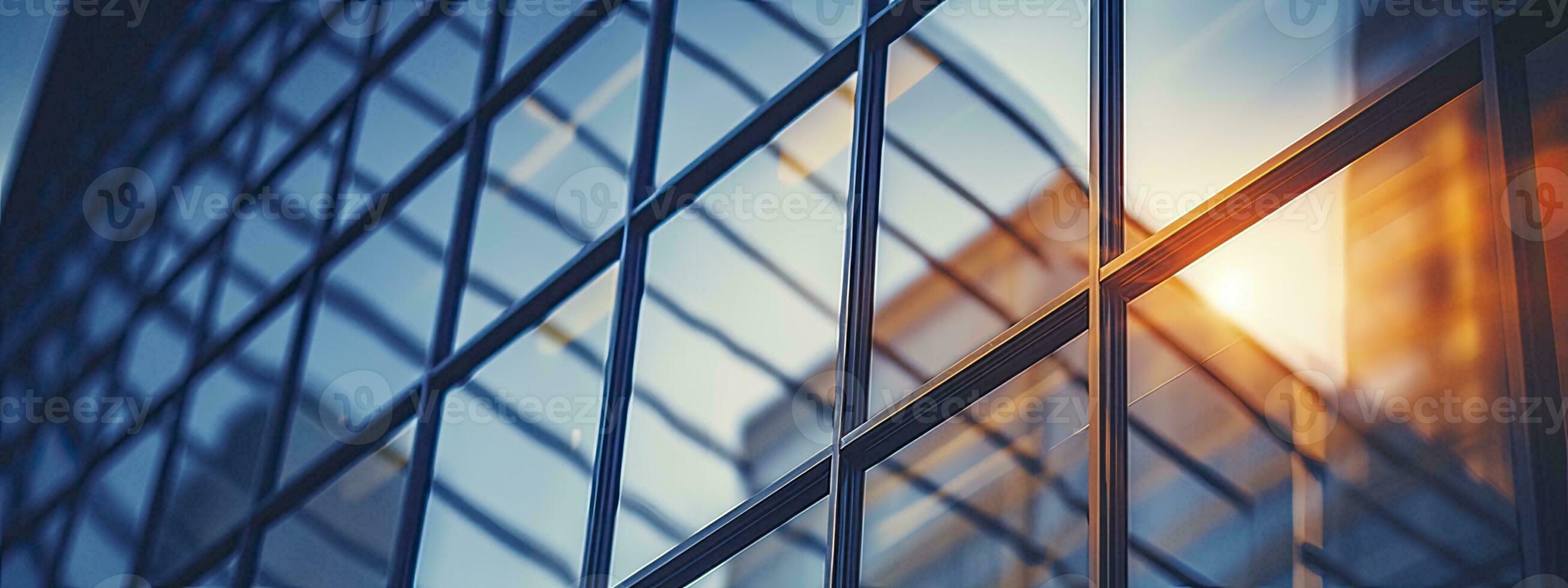 Architecture and construction rendering, Reflective business office building, Generative AI photo