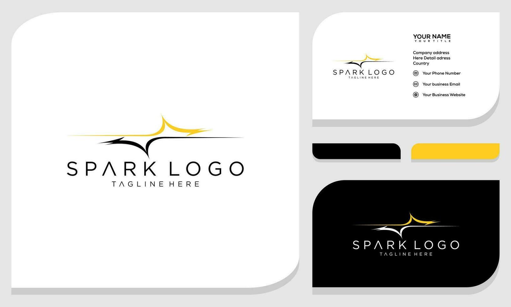 spark logo graphic vector icon. logo design and business card