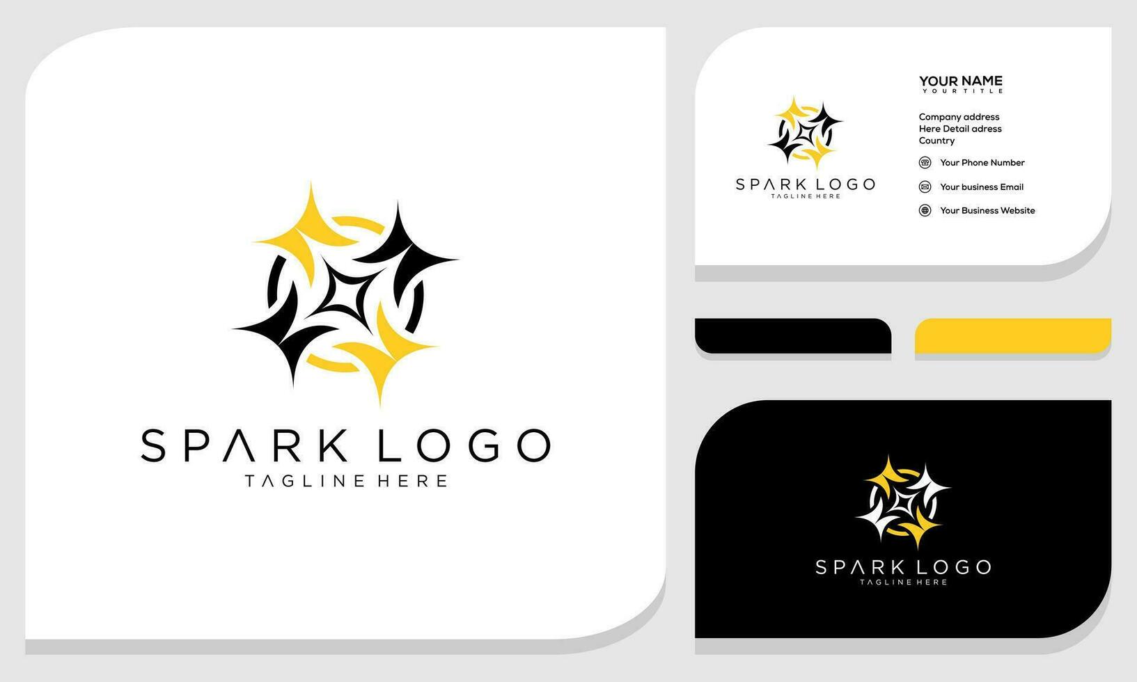 spark logo graphic vector icon. logo design and business card