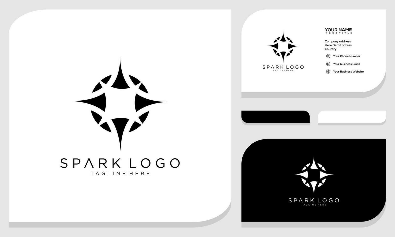 spark logo graphic vector icon. logo design and business card