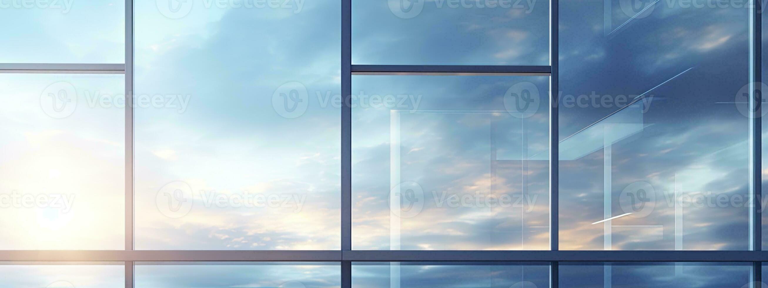 Architecture and construction rendering, Reflective business office building, Generative AI photo