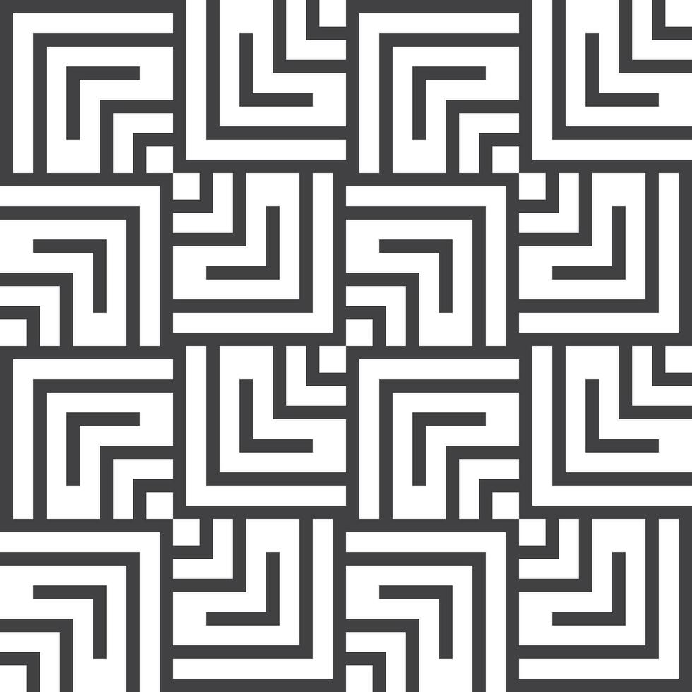 black and white geometric pattern, abstract geometric seamless pattern. black and white squares, mosaic, modern stylish texture, monochrome trellis, wallpaper, backdrop, wrapping, vector illustration