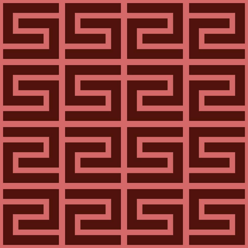 abstract seamless red pattern, traditional vase decoration in red color, chinese style, symmetric geometric abstract wallpaper, digital paper, textile, print, vector illustration