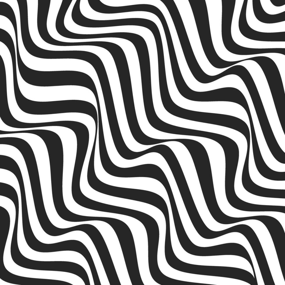 black and white modern pattern stylish background, abstract wavy stripe, optical illusion, monochrome wavy line, modern geometric line diagonally, dynamic lines with distortion, vector illustration