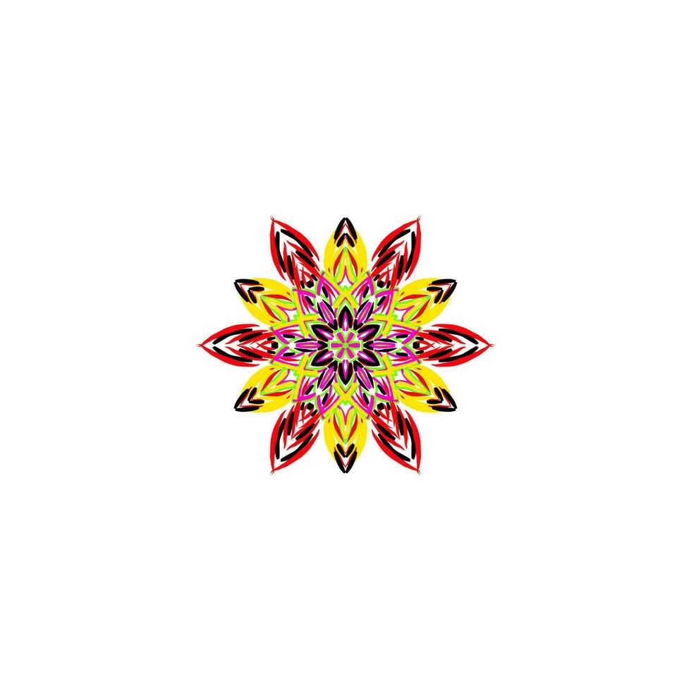 a colorful flower design on a white background vector