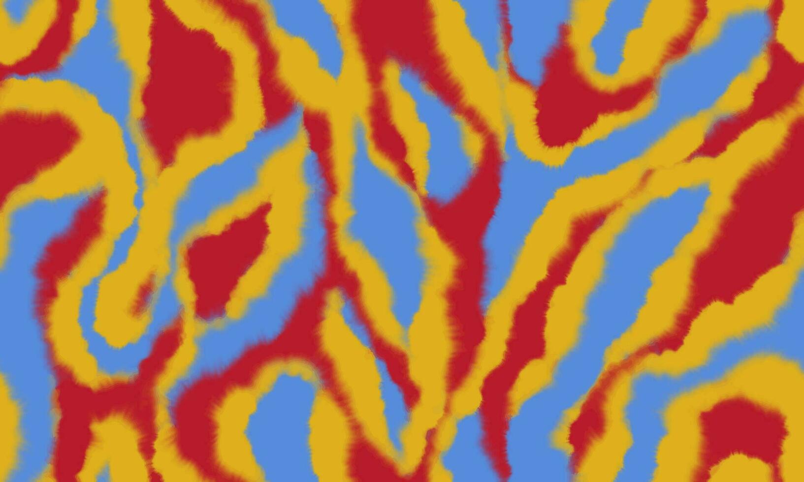 Abstract blurred watercolor seamless pattern. 80s style hippie texture. Colorful watercolor stains in blue, yellow and red colors vector