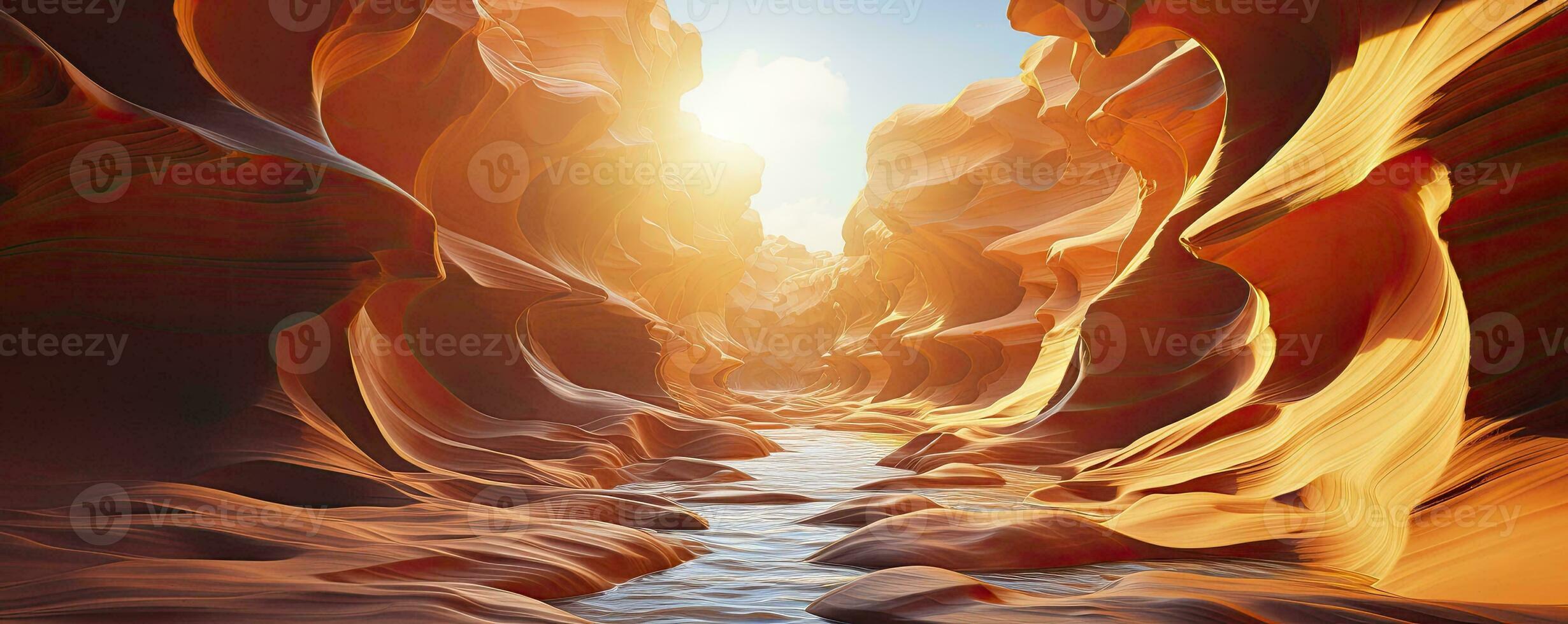 antelope canyon in arizona - background travel concept, Generative AI photo