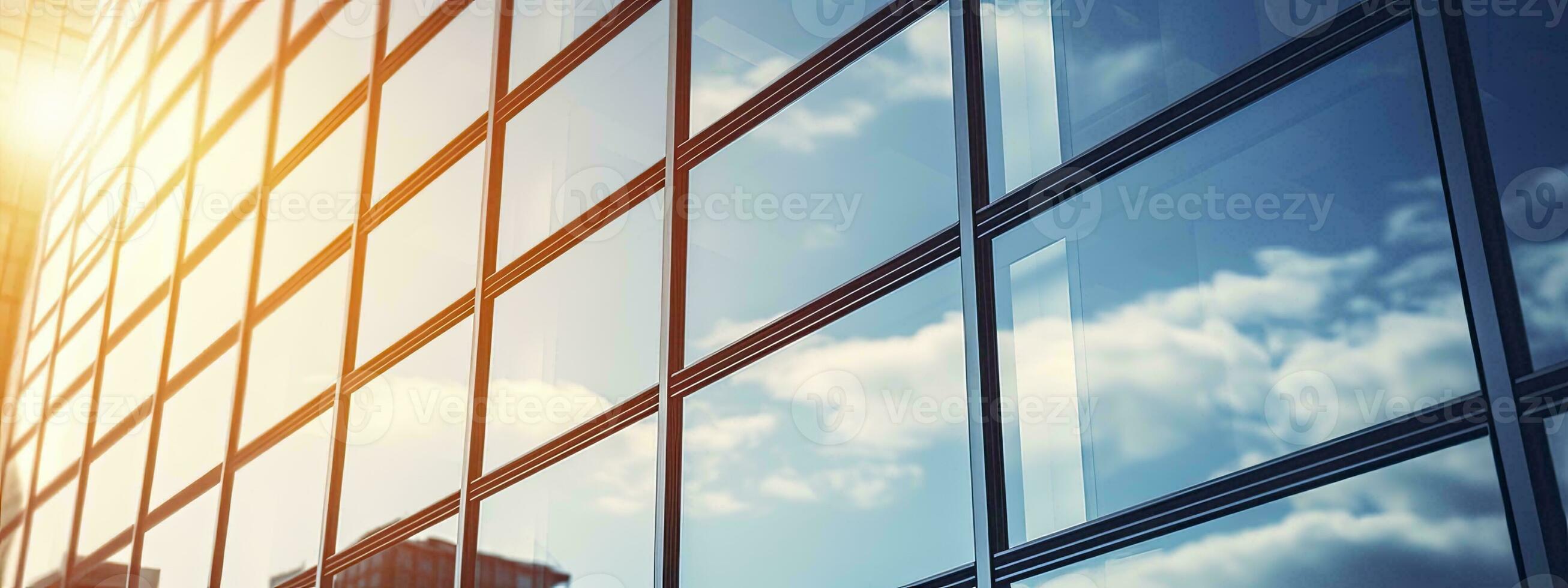 Architecture and construction rendering, Reflective business office building, Generative AI photo