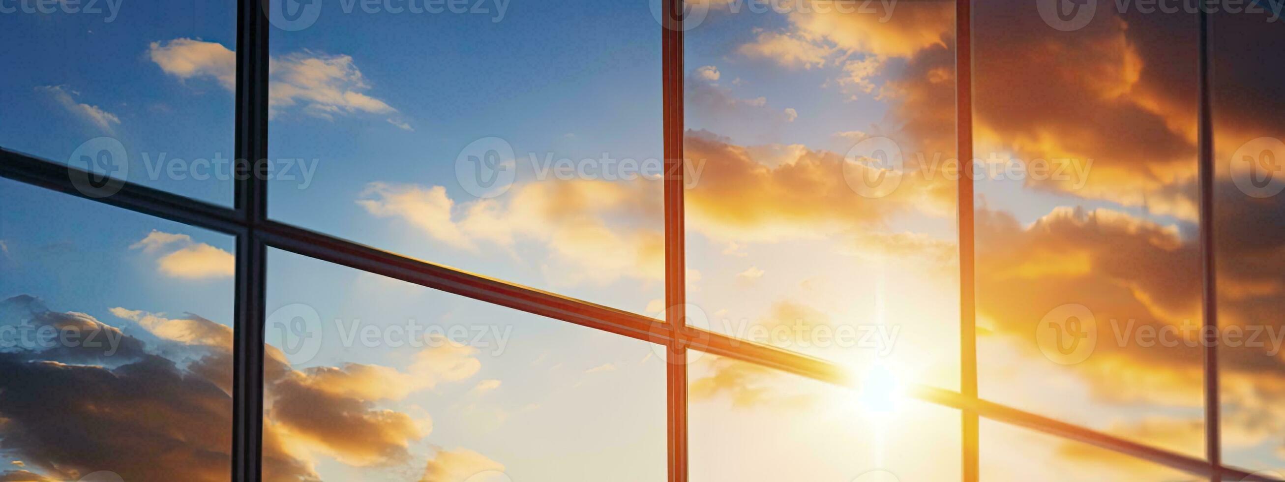 Architecture and construction rendering, Reflective business office building, Generative AI photo