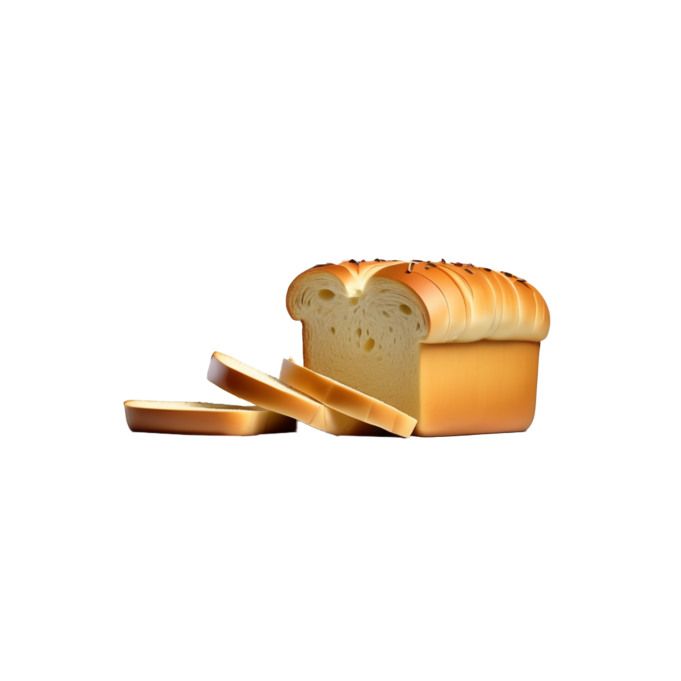 AI Generative loaf of breads on transparent background PNG image