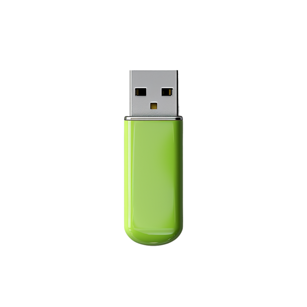AI generated usb flash drive isolated on transparent background PNG image