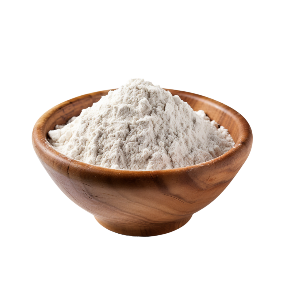 AI generated flour in bowl on transparent background PNG image