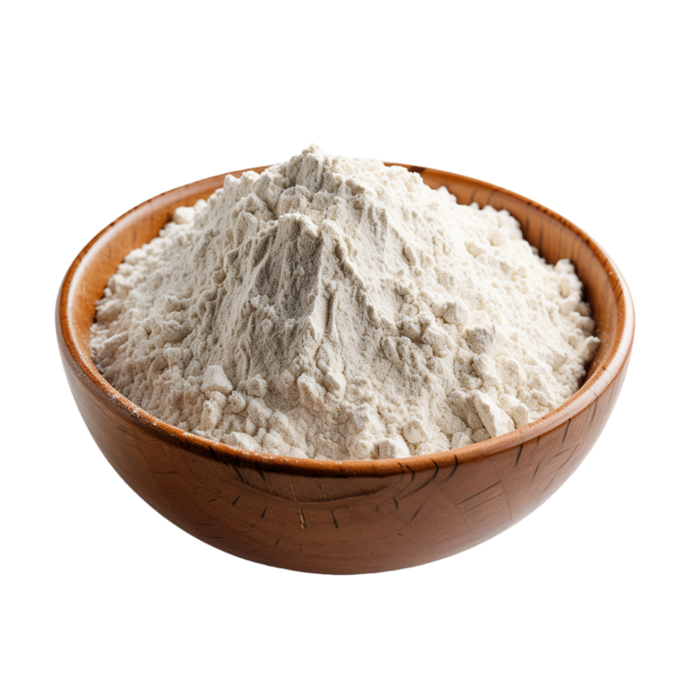 AI generated flour in bowl on transparent background PNG image