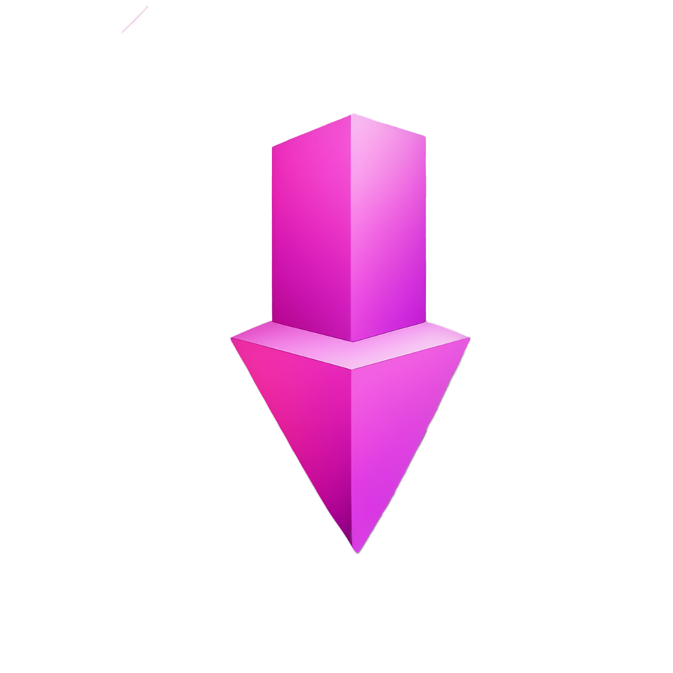 AI Generative 3d graphic of a arrow symbol icon on transparent background PNG image