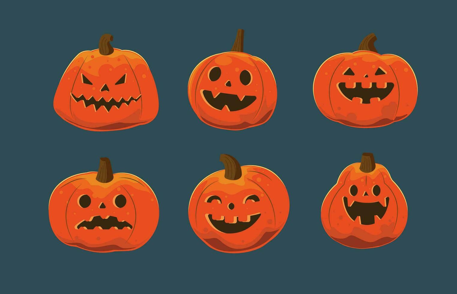 calabaza conjunto Víspera de Todos los Santos vector