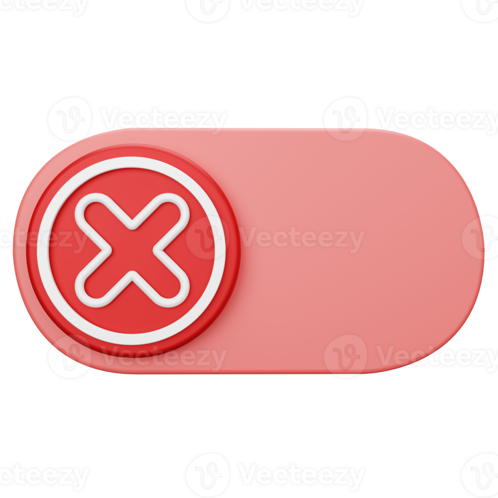 turn off button 3d illustration png