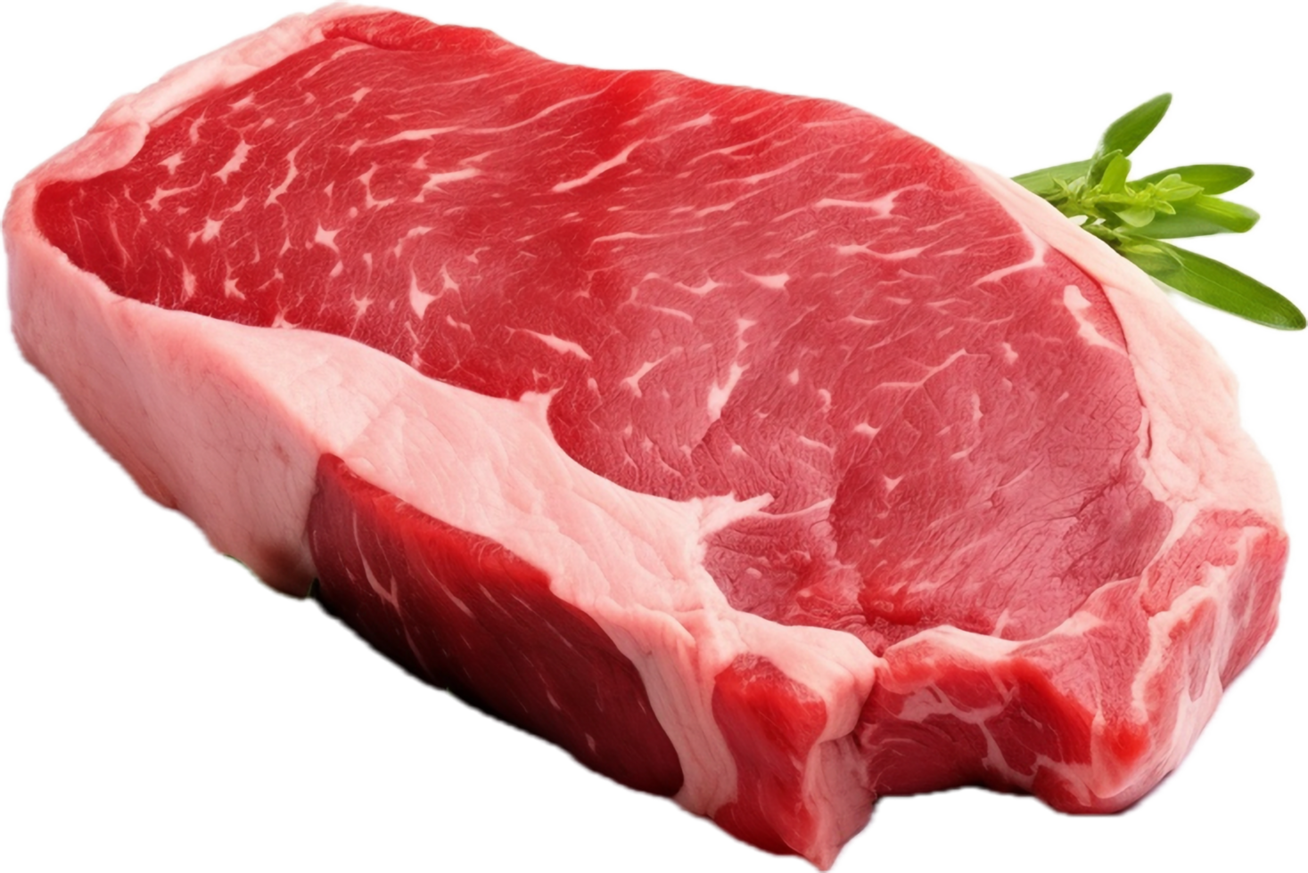 AI generated fresh raw beef steak png