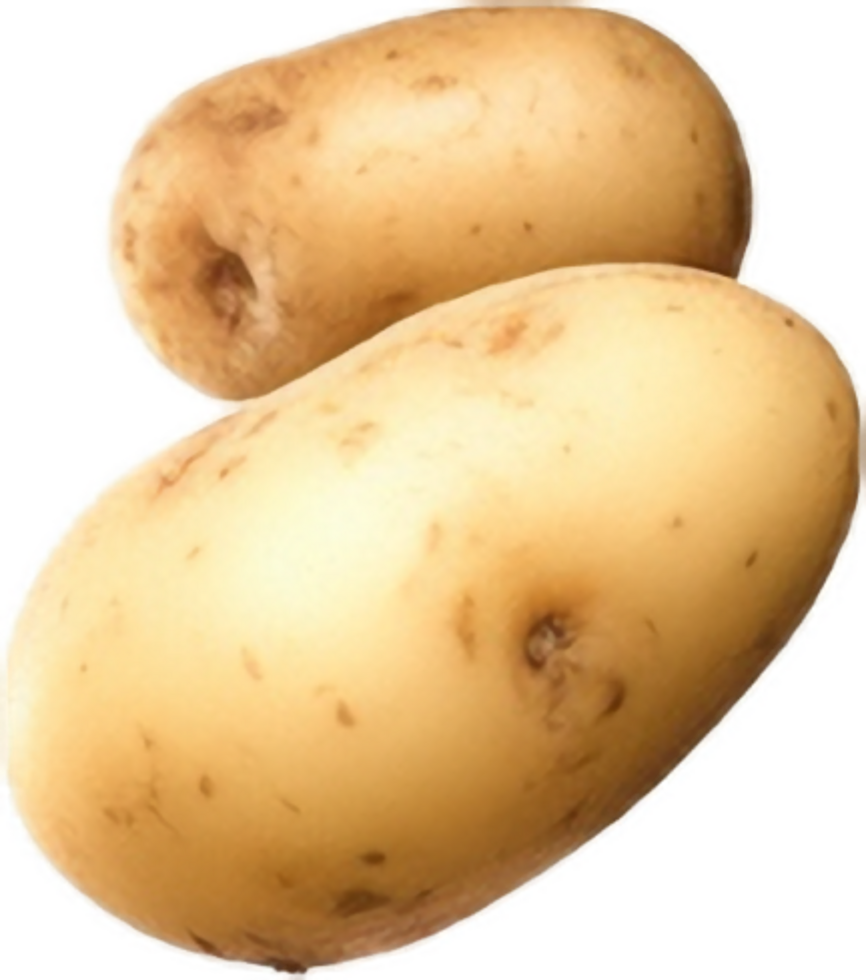 AI generated Falling fresh potatoes png