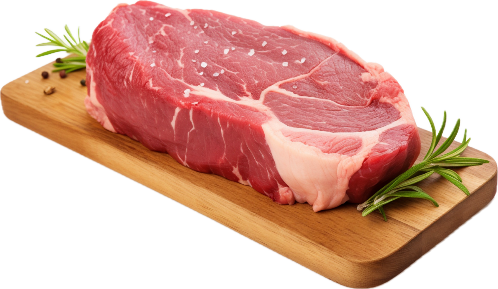 AI generated fresh raw beef steak png