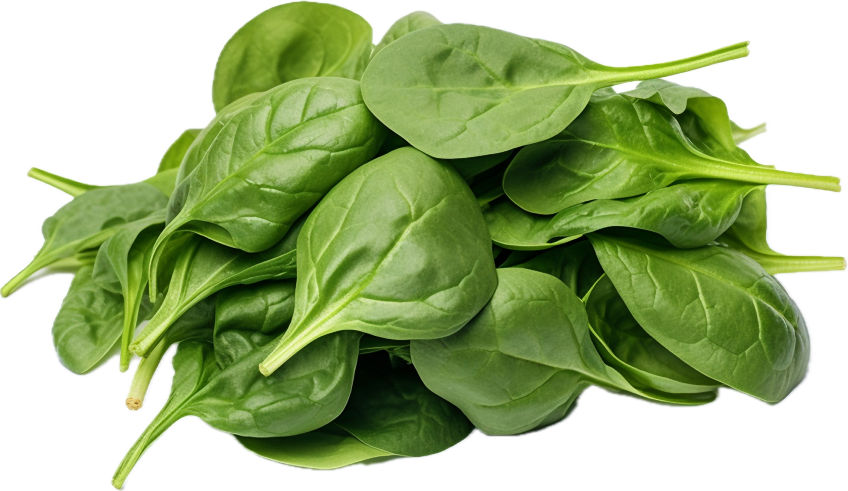 Bundle of fresh spinach png with AI generated.