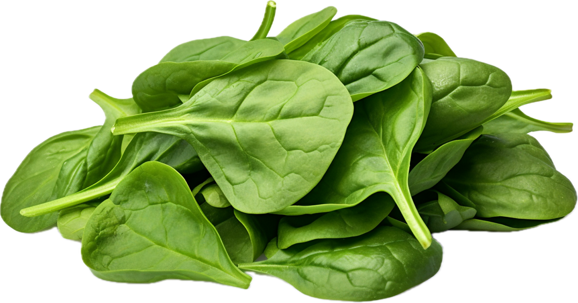 Bundle of fresh spinach png with AI generated.