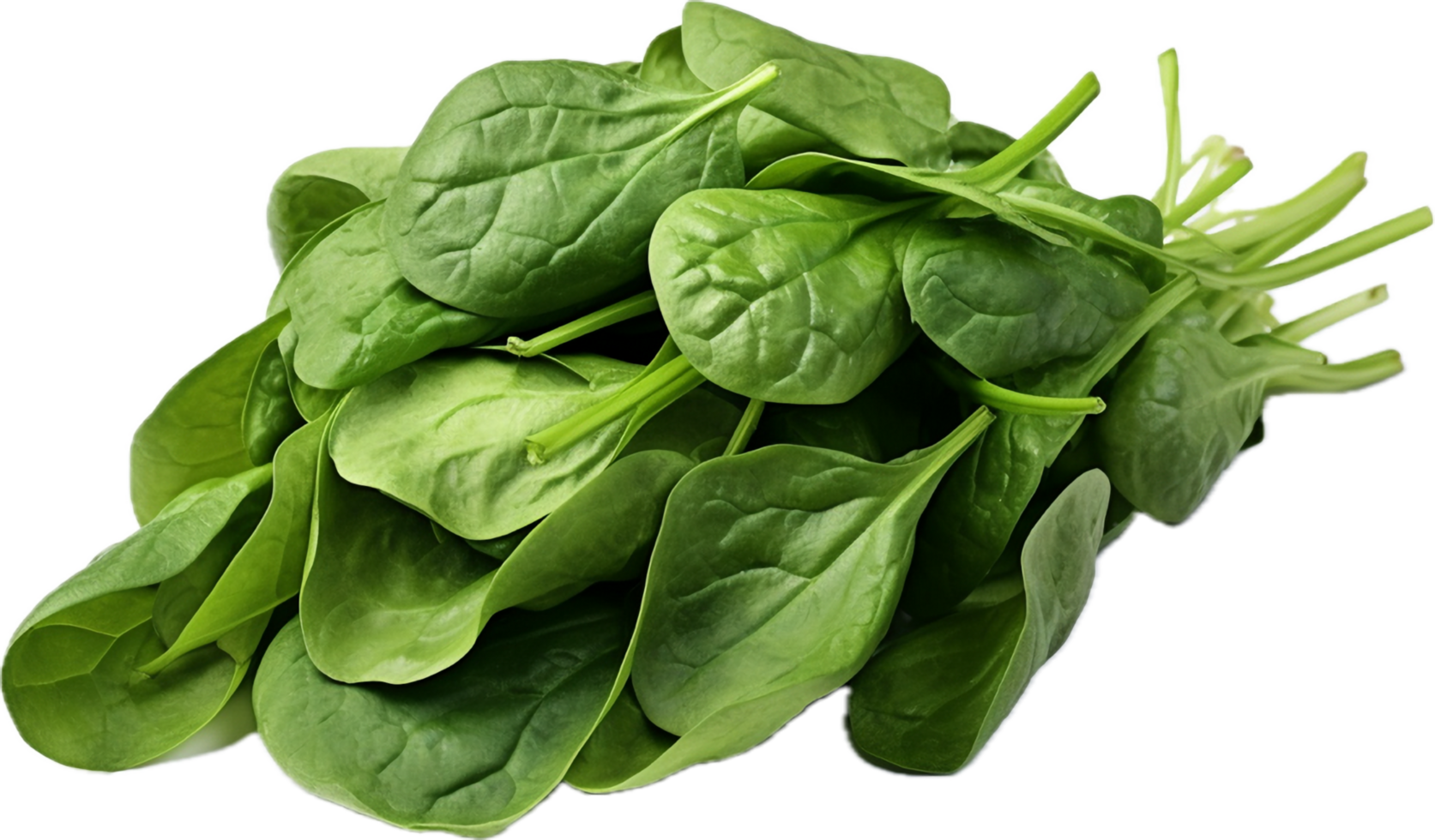 Bundle of fresh spinach png with AI generated.