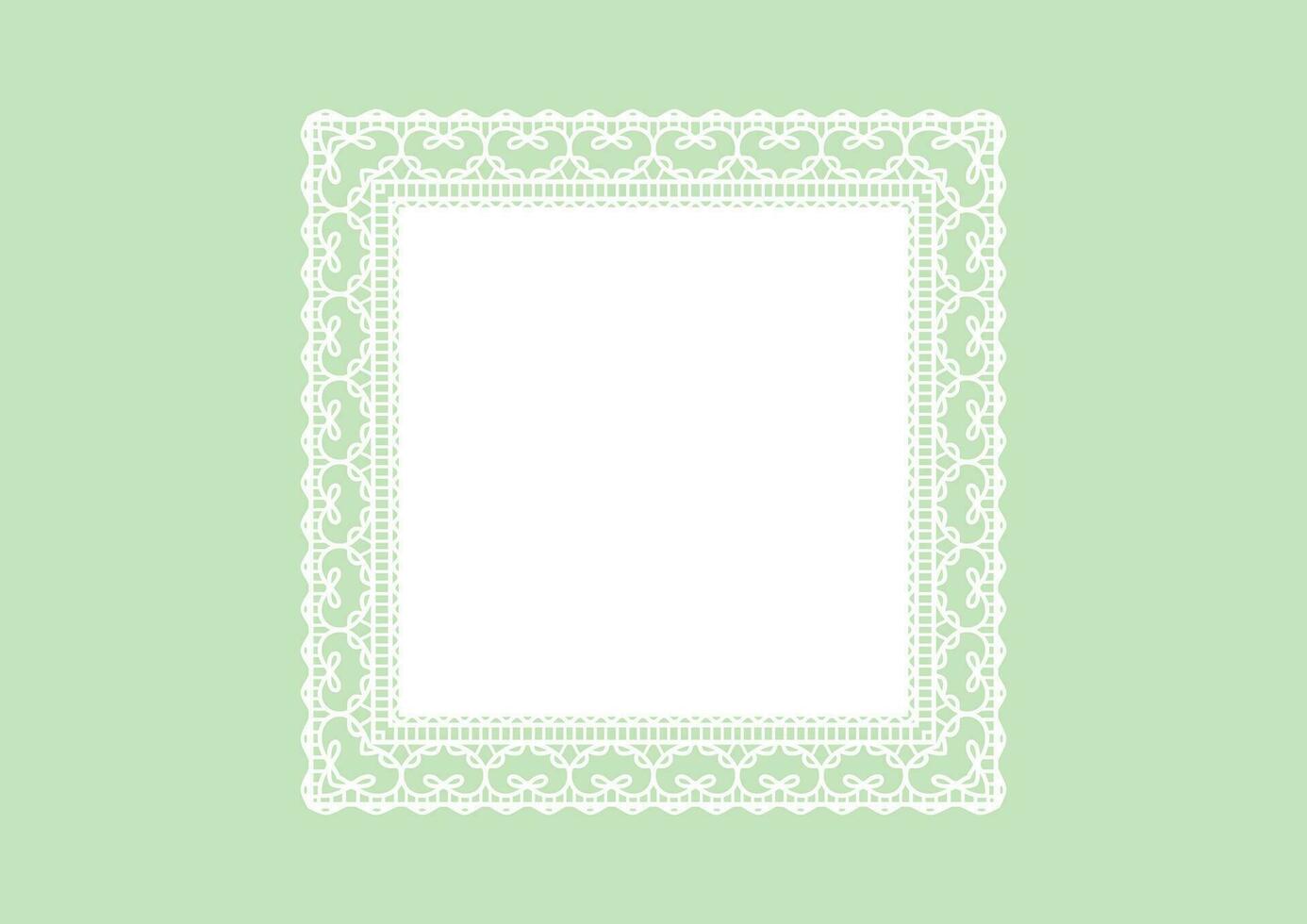 Paper cut Beautiful Cute square lace vector material