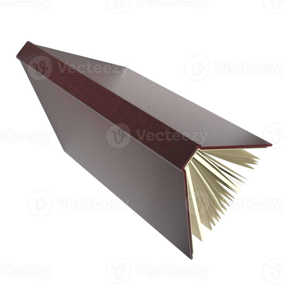 The Book fly for learn or magic concept 3d rendering png
