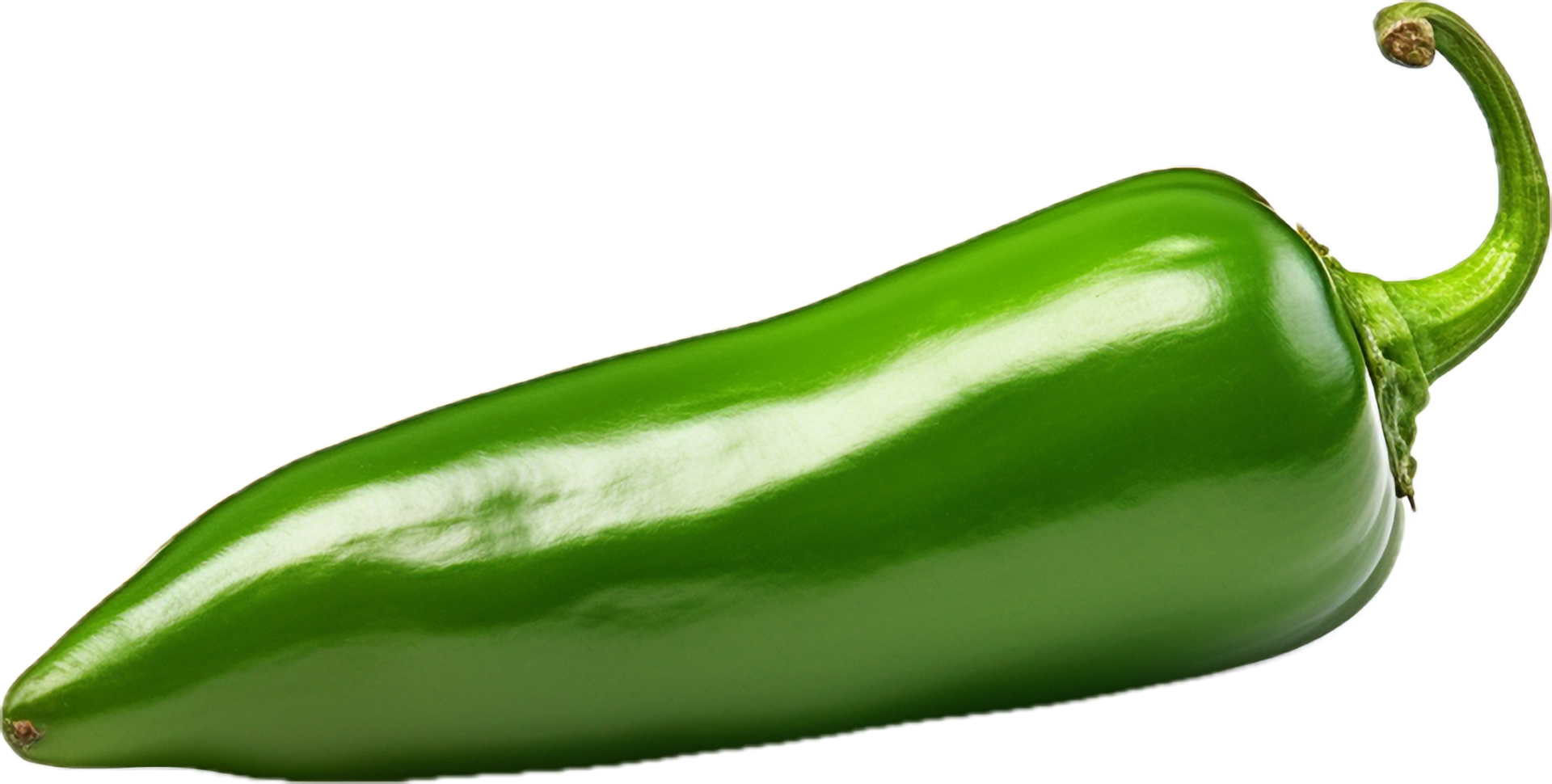 Green jalapeno pepper png with AI generated.