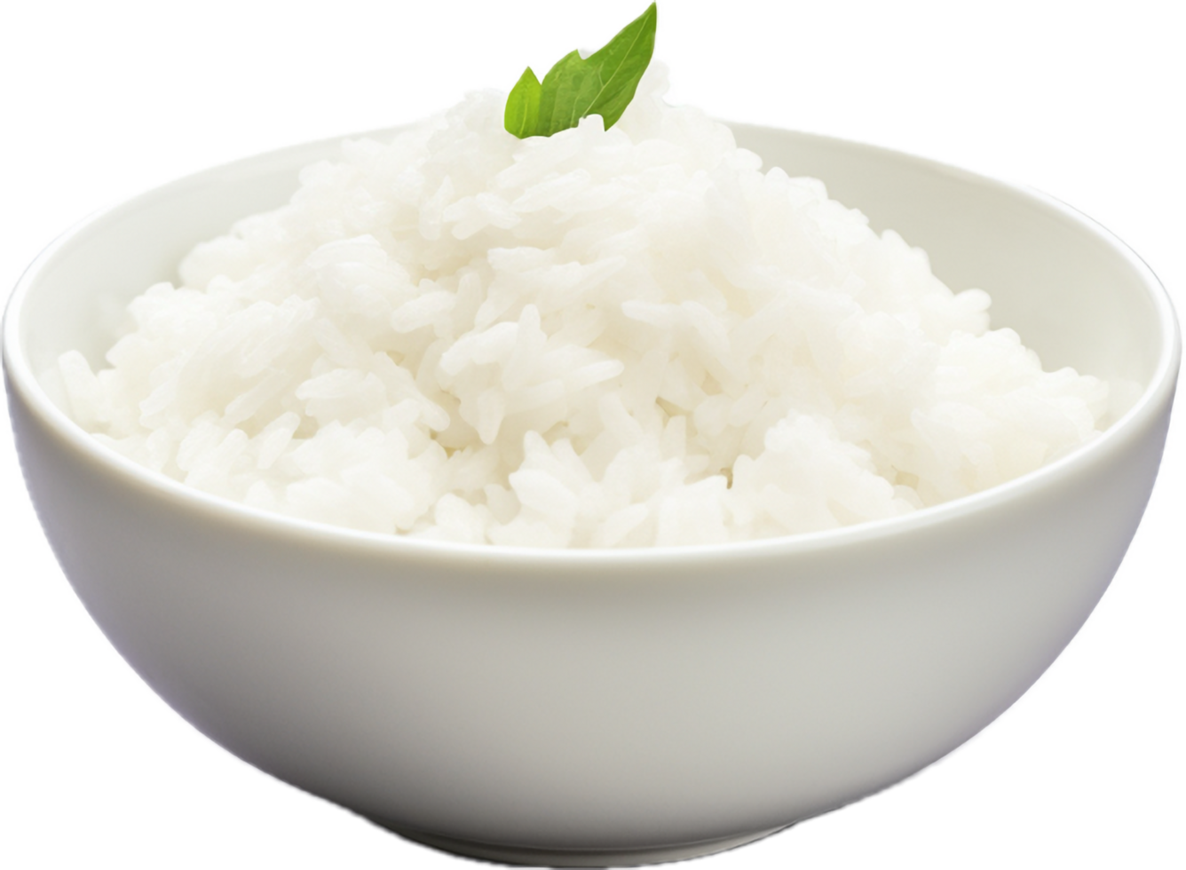 Bowl of white rice png with AI generated.