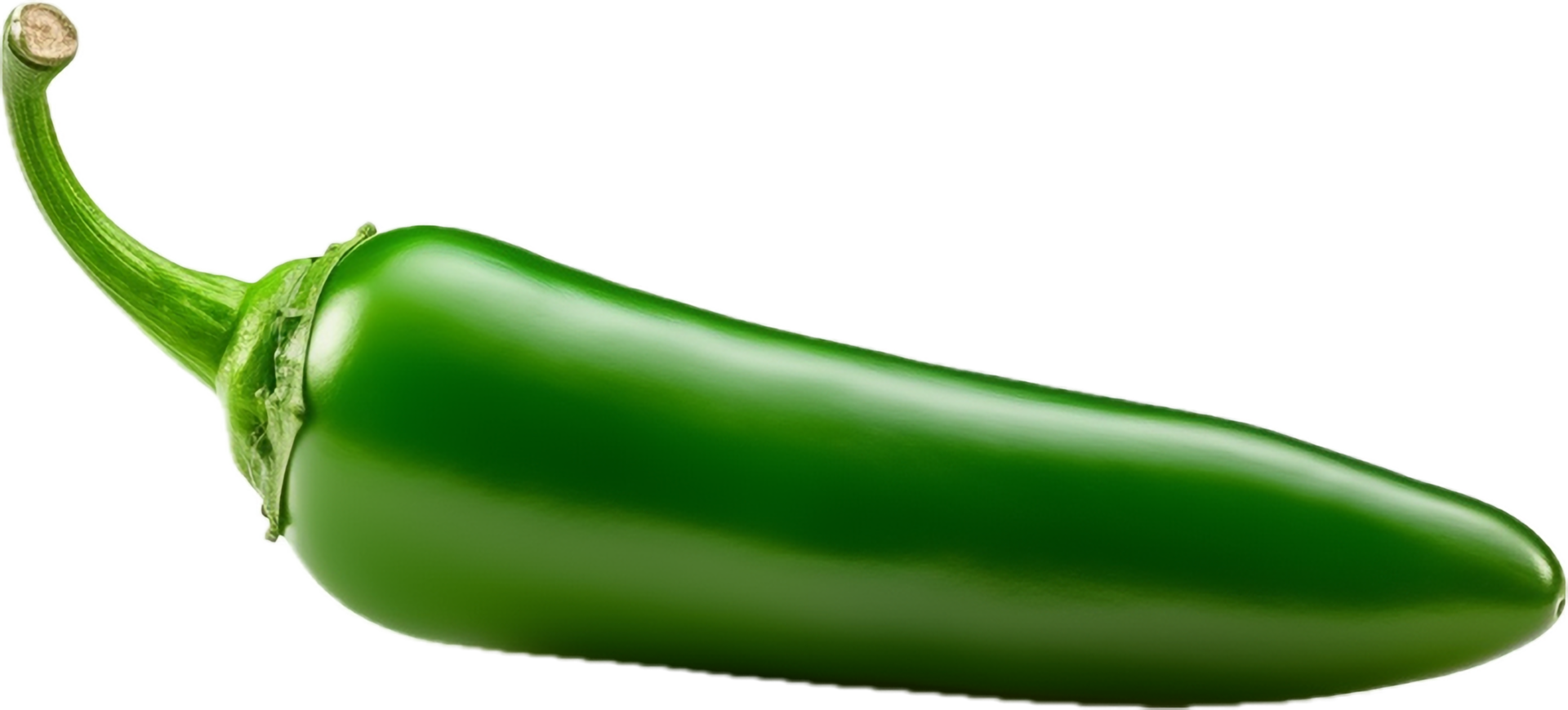 Green jalapeno pepper png with AI generated.