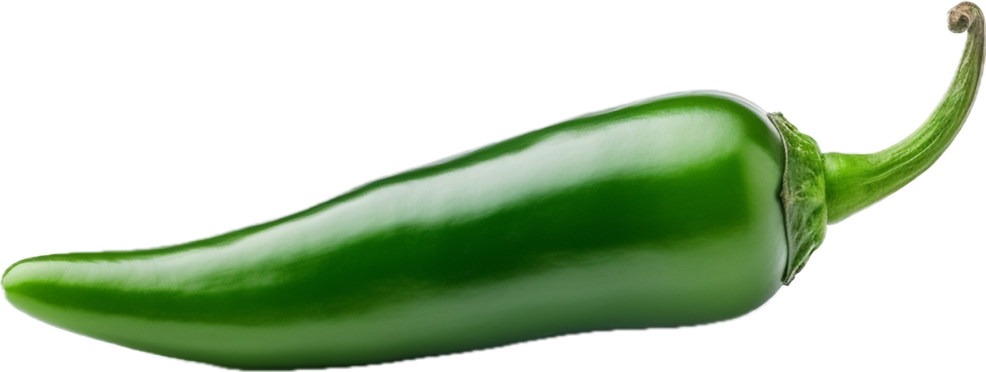 Green jalapeno pepper png with AI generated.