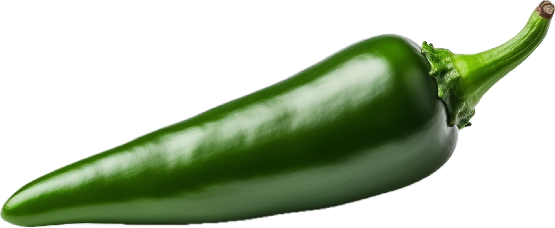 Green jalapeno pepper png with AI generated.
